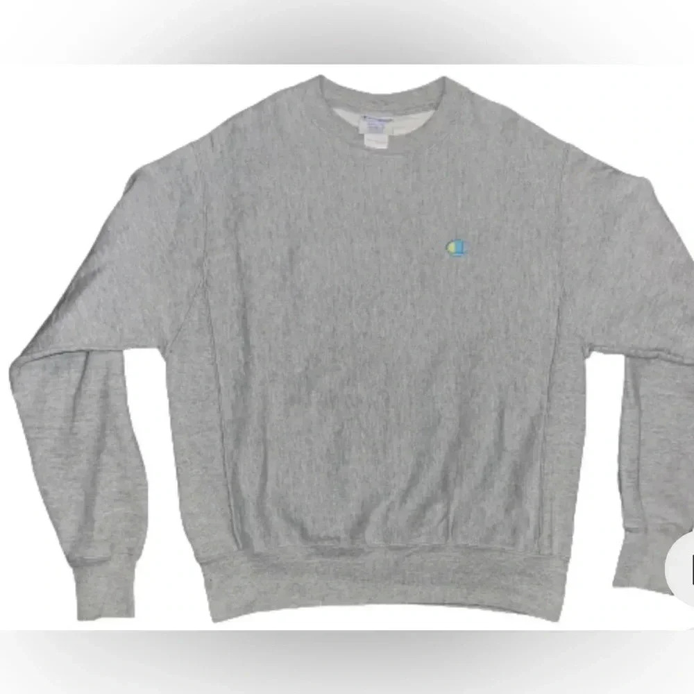 Champion Reverse Weave Crewneck Sweatshirt Gray Size Small